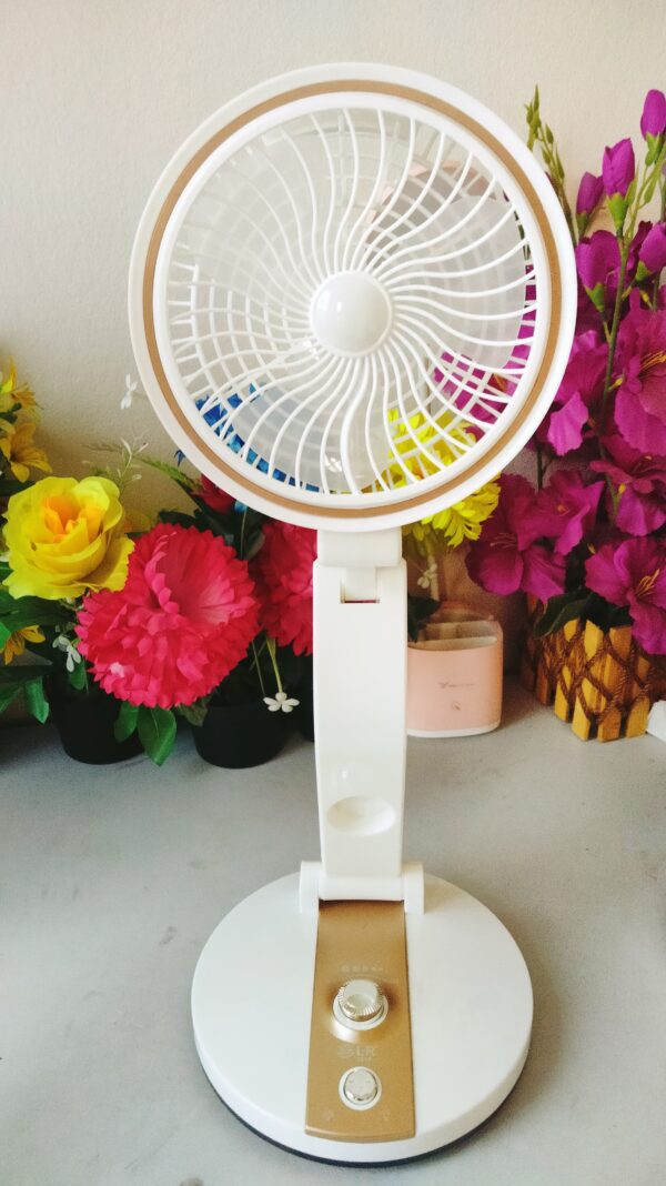 USB Rechargeable Folding Fan With LED Light - LR2018 - Image 3