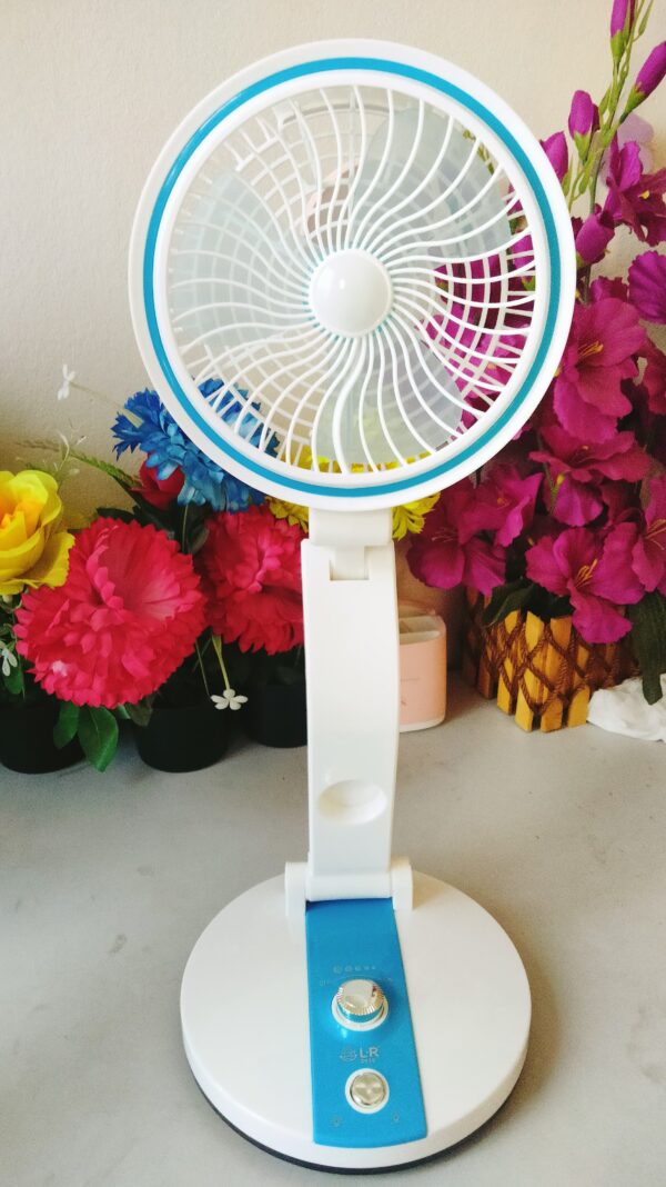 USB Rechargeable Folding Fan With LED Light - LR2018 - Image 2