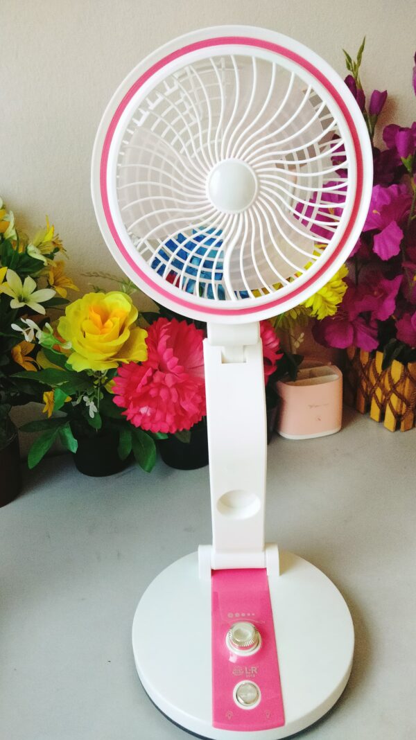 USB Rechargeable Folding Fan With LED Light - LR2018 - Image 4