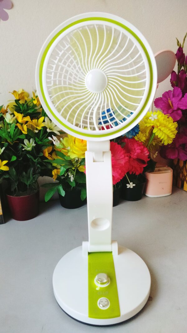 USB Rechargeable Folding Fan With LED Light - LR2018 - Image 5