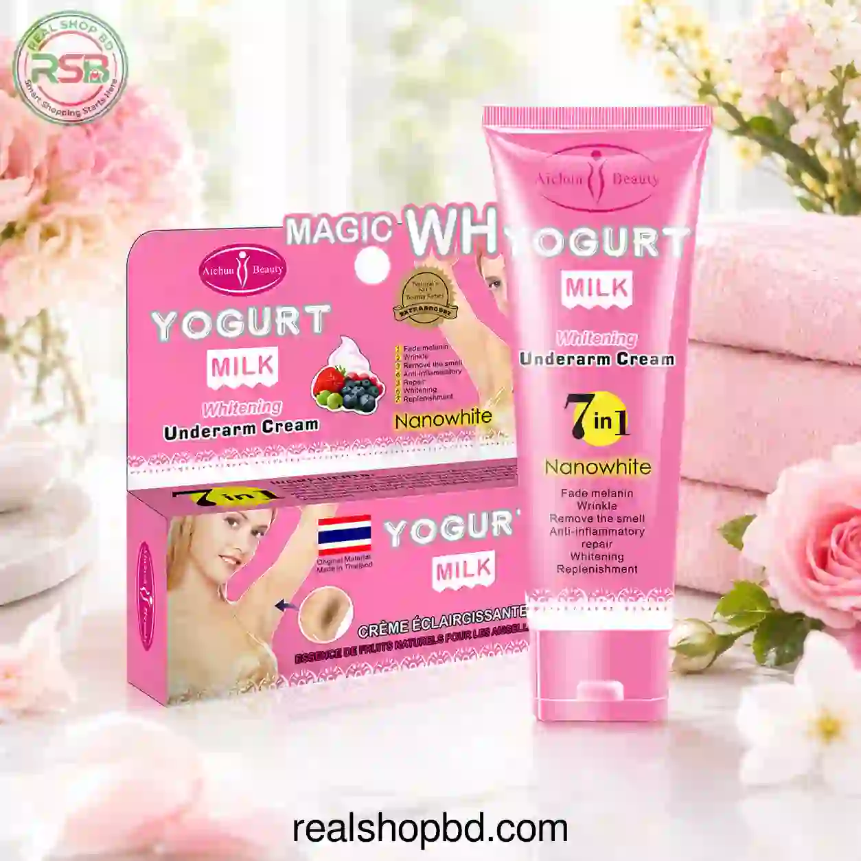02 Yogurt Milk Whitening Underarm Cream 80gm - Image 1