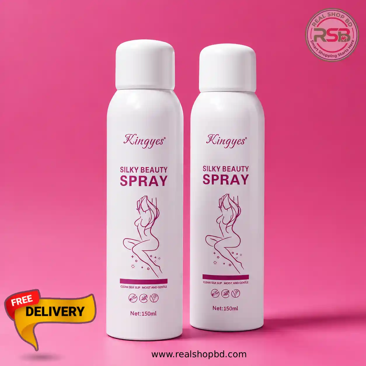07 Kingyes Silky Beauty Spray 150ml-2pcs - Image 1